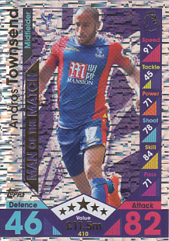 Andros Townsend Crystal Palace 2016/17 Topps Match Attax Man of the Match #410